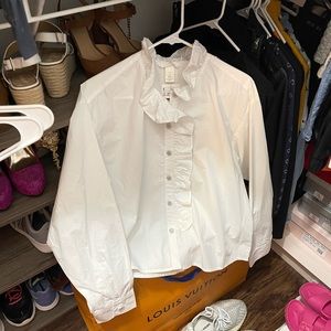 White camisole with pearls beautiful buttons from H&M